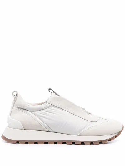 Brunello Cucinelli Women Leather Sneaker In White