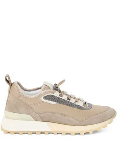 Brunello Cucinelli Women Leather Sneakers In Multi