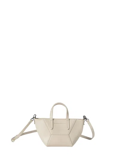 Brunello Cucinelli Women Leather Tote Bag In Neutral