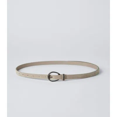 Brunello Cucinelli Women's Light Beige Leather Belt In ["beige"]