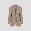 Brunello Cucinelli Light Brown Jacket With Monili Detailing In Lightbrown