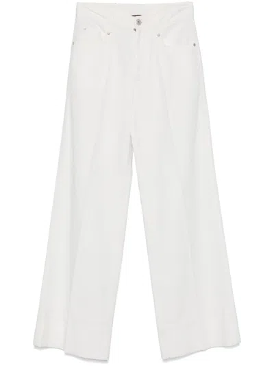 Brunello Cucinelli Women Linen And Cotton Loose Pants In Multicolor
