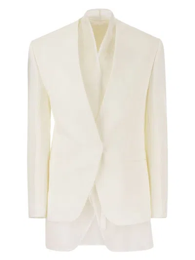 BRUNELLO CUCINELLI WOMEN'S LINEN-BLEND JACKET