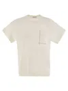 Brunello Cucinelli Cotton Jersey T-shirt With Shiny Pocket Detail