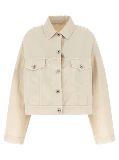Brunello Cucinelli Women Linen Cotton Jacket In Neutral