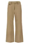 Brunello Cucinelli Linen Cotton Trousers Pants In Cream
