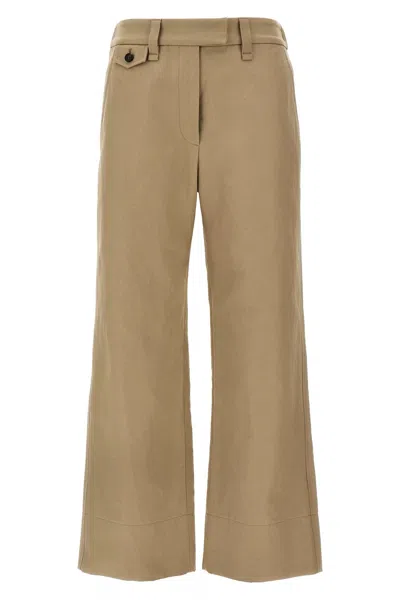BRUNELLO CUCINELLI BRUNELLO CUCINELLI WOMEN LINEN COTTON TROUSERS