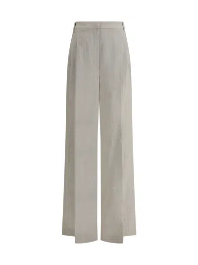 Brunello Cucinelli Women Linen Pants In White