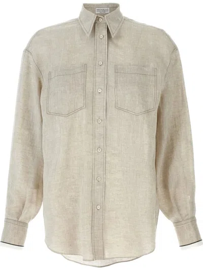 BRUNELLO CUCINELLI BRUNELLO CUCINELLI WOMEN LINEN SHIRT