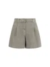 Brunello Cucinelli Women Linen Shorts