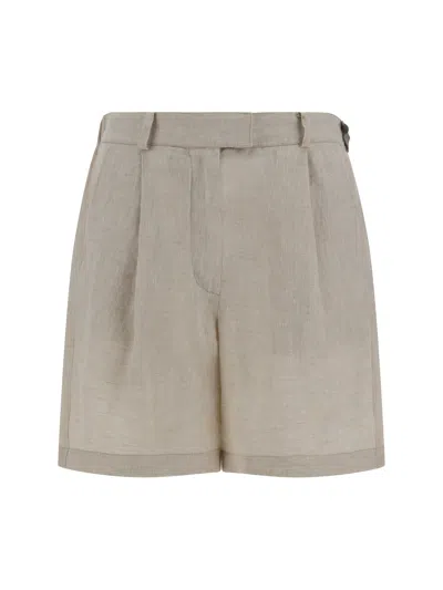 Brunello Cucinelli Women Linen Shorts