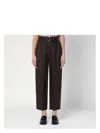 Brunello Cucinelli Linen Trousers With Brown Belt