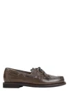 Brunello Cucinelli Women Leather Loafers With Monili Detail In Brown