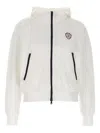 Brunello Cucinelli Hooded Sweatshirt With Ribbed Cuffs And Side Zip Pockets In White