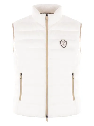 BRUNELLO CUCINELLI WOMEN'S LOGO DOWN VEST