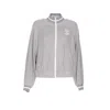 Brunello Cucinelli High Neck Long Sleeve Cardigan With Pockets In Gray