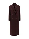 Brunello Cucinelli Women Long Cashmere Coat In Purple