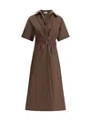 Brunello Cucinelli Short Sleeve Dress In Brown