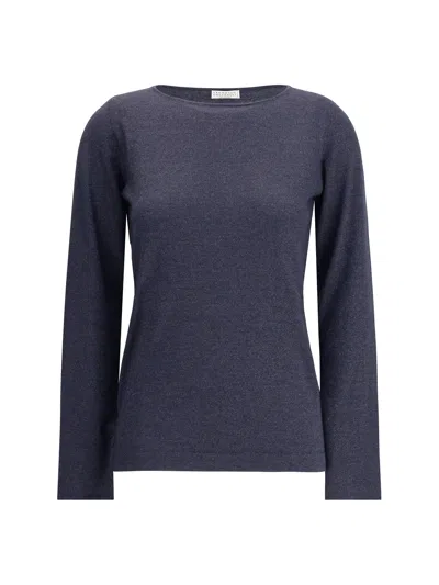 BRUNELLO CUCINELLI BRUNELLO CUCINELLI WOMEN LONG-SLEEVED LUREX TOP