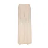 Brunello Cucinelli Women Baggy Crop Linen Pants With Shiny Cuffs