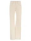 Brunello Cucinelli Women Loose Trousers In Garment-dyed Comfort Denim With Shiny Tab In Neutral