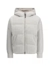 Brunello Cucinelli Lurex Down Jacket In Gray