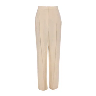 Brunello Cucinelli Women Lurex Pants In Brown