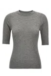 Brunello Cucinelli Sparkling Cashmere Sweater In Gray