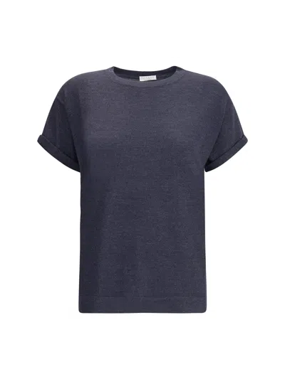 BRUNELLO CUCINELLI BRUNELLO CUCINELLI WOMEN LUREX T-SHIRT