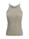 Brunello Cucinelli Shimmer Ribbed Tank Top