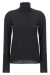 Brunello Cucinelli Lurex Turtleneck Sweater, Cardigans In Black