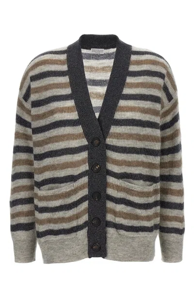 BRUNELLO CUCINELLI BRUNELLO CUCINELLI WOMEN LUREX WOOL CARDIGAN