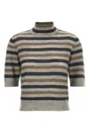 Brunello Cucinelli Women Lurex Wool Cropped Sweater In Gray