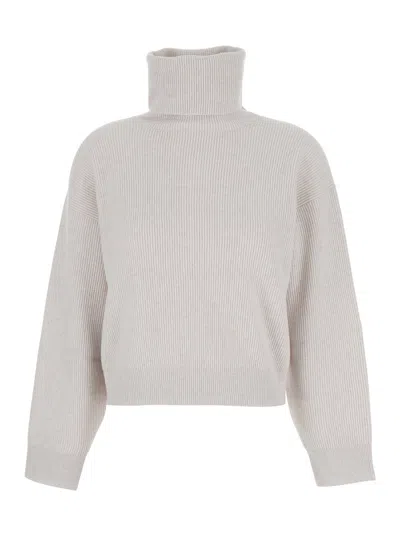 Brunello Cucinelli Women Maglia Lupetto In Gray