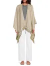 Brunello Cucinelli Women's Metallic Linen-blend Fringed Ruana