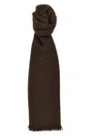 Brunello Cucinelli Micro Sequin Scarf Scarves And Foulards In Brown