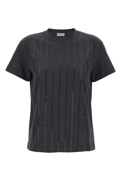 BRUNELLO CUCINELLI BRUNELLO CUCINELLI WOMEN MICRO SEQUIN T-SHIRT