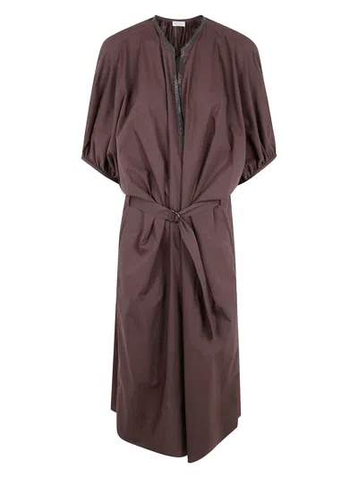 BRUNELLO CUCINELLI WOMEN'S MIDI BELT DRESS