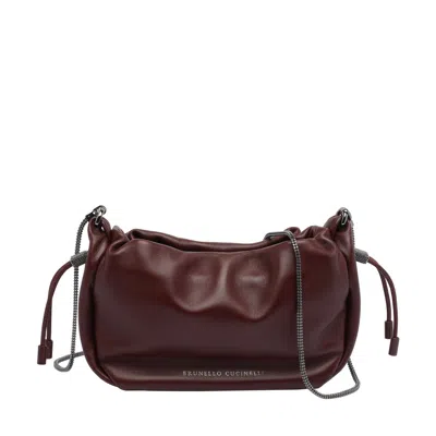 Brunello Cucinelli Women Mini Mellow Bucket Bag In Red