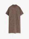 Brunello Cucinelli Women Mohair And Virgin Wool Dress With Sequins In Brown