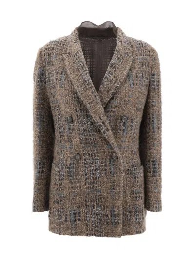 BRUNELLO CUCINELLI BRUNELLO CUCINELLI WOMEN MOHAIR BLAZER JACKET