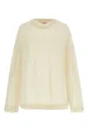 Brunello Cucinelli Luxurious Mohair Silk Long Sleeve Knit In White