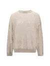 Brunello Cucinelli Women Perforated Sweater In Neutral