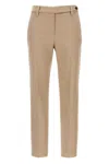 Brunello Cucinelli Cotton Trousers With Pockets And Belt Loops In Brown