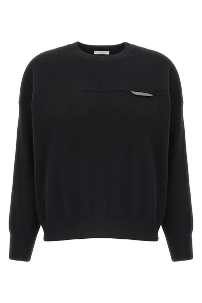 BRUNELLO CUCINELLI BRUNELLO CUCINELLI WOMEN MONILE CROP SWEATER