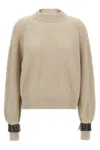 Brunello Cucinelli Women Monile Cuffs Sweater In White