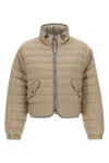 Brunello Cucinelli Beige Monile Quilted Jacket In Brown