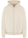 Brunello Cucinelli Hooded Knitwear Kangaroo Pockets In Neutral