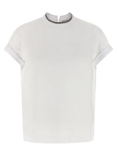 Brunello Cucinelli ‘monile' Jersey T-shirt In White