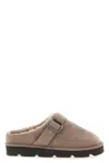 Brunello Cucinelli Shiny Detail Shearling-lined Suede Mules In Multi